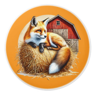 Söt räv barnrum  knopp