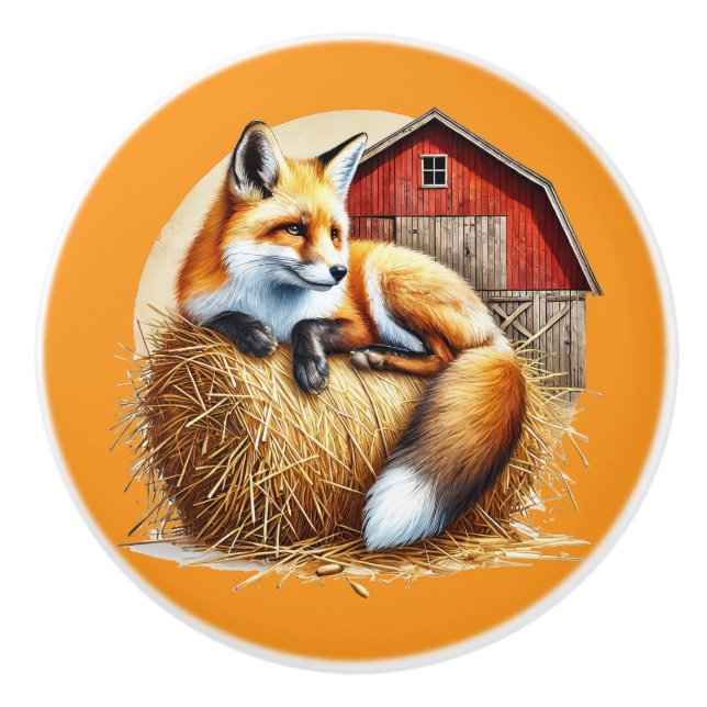 Söt räv barnrum  knopp (Framsidan)