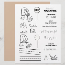 Söt räv bilfärgning Scrapbookpapper