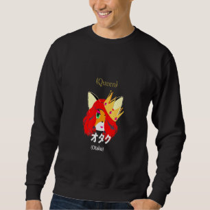 Söt Räv Foxig Drottning Otaku Lång Ärmad Tröja