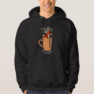 Söt Räv Kaffe För Att Terapi Är Dyrt Desi Hoodie
