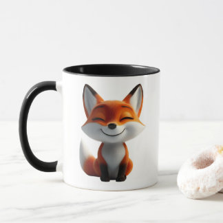 Söt räv kaffemugg | Kawaii räv mugg design