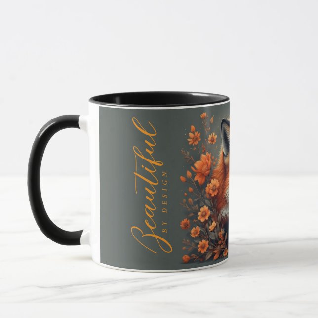 Söt räv kaffemugg – Skogslevande djur present (Vänster)