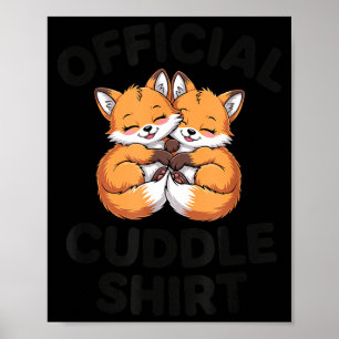 Söt Räv Knuff Par Detta Är Min Kram Poster