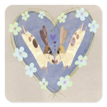 Söt räv och kardinal vinterdekal