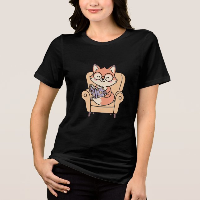 Söt Räv Studie Tid T Shirt (Framsida)