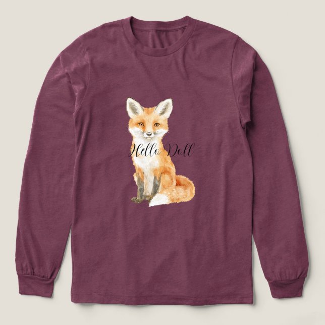 Söt Räv T Shirt (Design framsida)