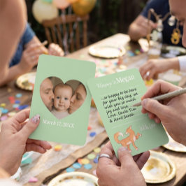 Söt Rävvandrande Hjärtfoto Meddelande Tids Kapsel