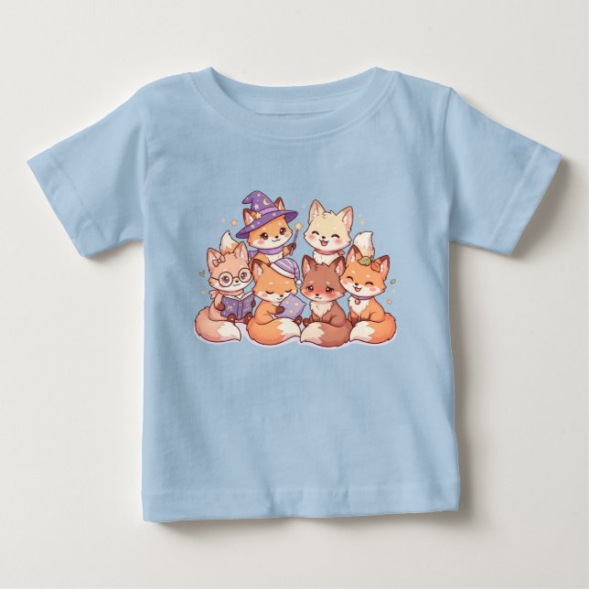 Söt rävvännerskjorta för barn t shirt (Framsida)
