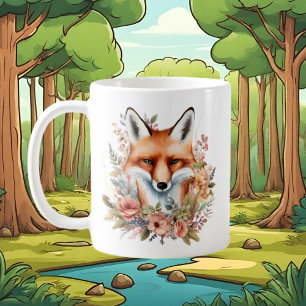 Söt räx älskare lägg till monogram kaffemugg