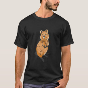 Söt realistisk quokka vilda djur älskare konstnärl t shirt