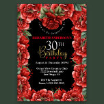 Söt Red Blommigt 30års födelsedag Inbjudningar<br><div class="desc">Söt Red Blommigt 30års födelsedag inbjudan till kvinnor. Du kan enkelt ändra exempeltexten till din egen genom att klicka på Anpassa. Klicka på Anpassa/redigera med Verktyg i designläge om du vill ändra teckensnittstypen,  Färg,  Storlekt teckensnitt eller lägga till/ta bort/ändra Inslagen Text eller Design.</div>