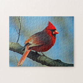 Söt Red Cardinal Photo Pussel