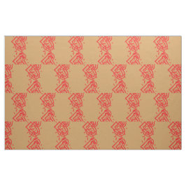 Söt Red Doodles Hearts Kärlek Mönster Tyg