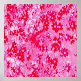 Söt Red Flowers Poster