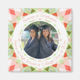 Söt Red Grönt Studenten Photo Keepsaké Gift Magnet