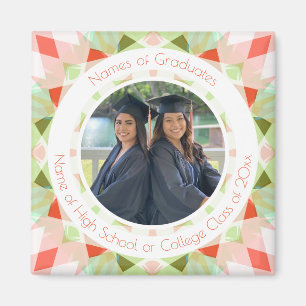 Söt Red Grönt Studenten Photo Keepsaké Gift Magnet