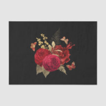 Söt Red Guld Watercolor Ro Butterfly