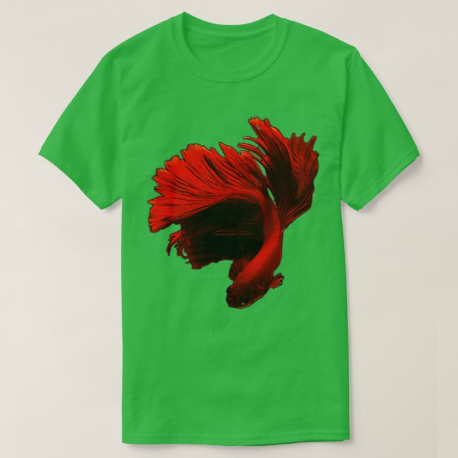 Söt Red Halfmoon Betta-fisk T Shirt (Design framsida)