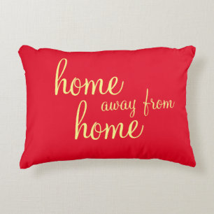 Söt Red "home away from home" accentkudde Prydnadskudde