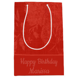 Söt Red på Red Blommigt Background