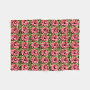 Söt Red Poppy Flower Macro Fleece Blanket