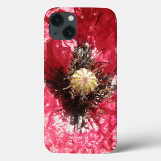 Söt Red Poppy Flower Macro iPad Case (Baksida)