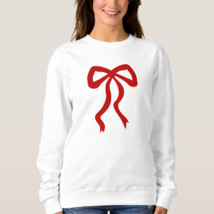 Söt Red Ribbon Bow Festive T Shirt