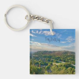 Söt Red Vinge Acrylic Keychain