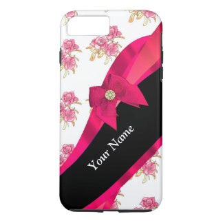 Söt Red vintage blommigt-blomman mönster