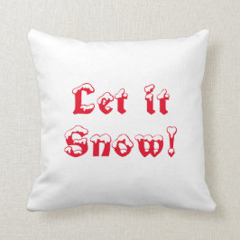 Söt Red & White "Låt det snöa" Winter-Helgdag Kudde