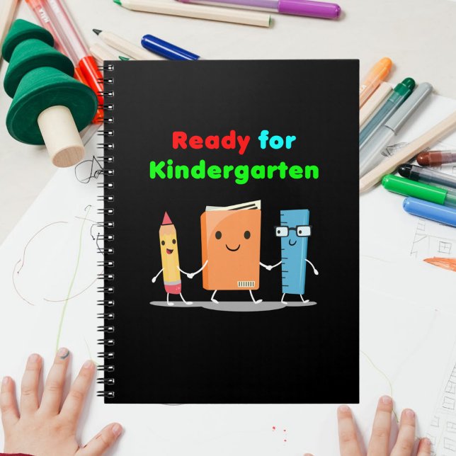 Söt redo för förskolebok mörk färg anteckningsbok (Skapare uppladdad)