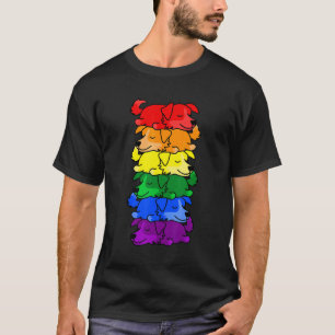 Söt regnbåge australiensisk nötkreatur Gay Pride L T Shirt