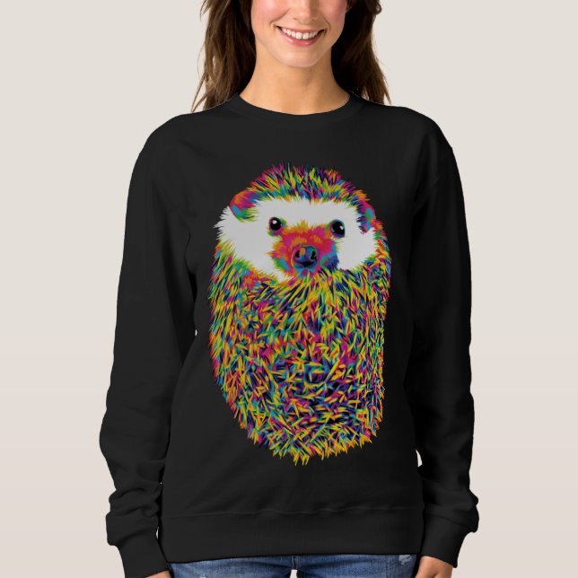 Söt Regnbåge Igelkott T Shirt (Framsida)