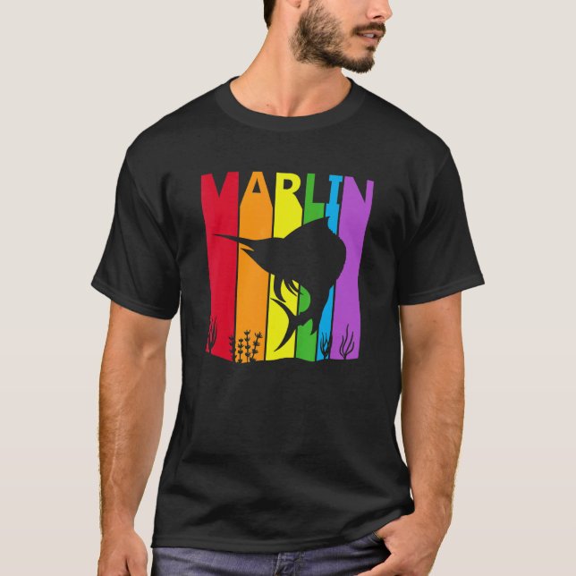 Söt regnbåge marlinfisk t shirt (Framsida)