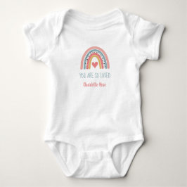 Söt regnbåge och hjärta Flicka T Shirt