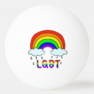 Söt regnbåge Söt klotter LGBTQ Pingisboll