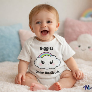 Söt regnbågsmoln Kawaii babyillustration T Shirt