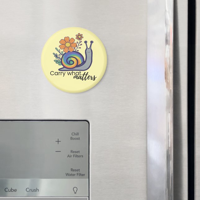 Söt regnbågssniglmagnet, retro, köksdekor magnet (In Situ (Fridge))