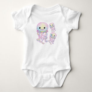 Söt regnbågsvattenfärg manet t shirt