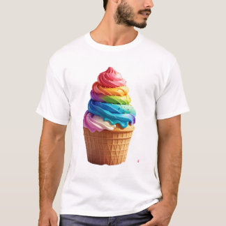 Söt regnbågsvirvel Glass Waffle Cup  T Shirt