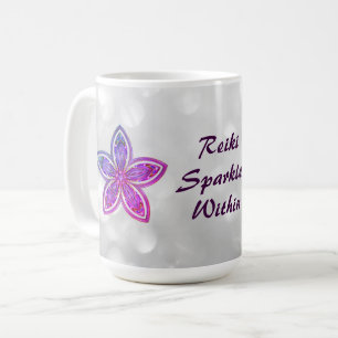 Söt Reiki Flower Mandala-design Kaffemugg