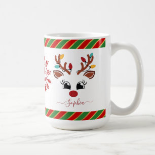 Söt Ren Jul Barn Varm Choklad Kaffemugg