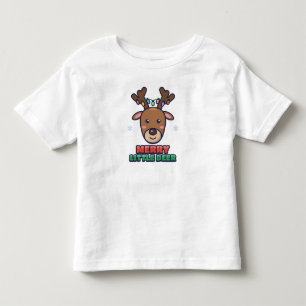 Söt ren med julbelysning för småbarn t shirt