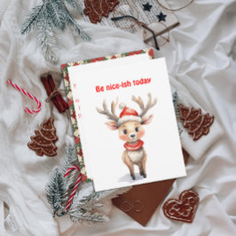 Söt ren Rudolf julhälsningar vykort