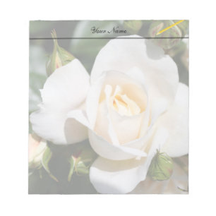 söt rena blommor från vit ros, kärlek, romantik anteckningsblock