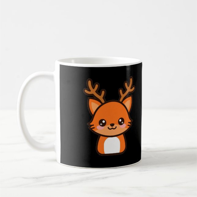 Söt Renräv Jul Kaffemugg (Vänster)