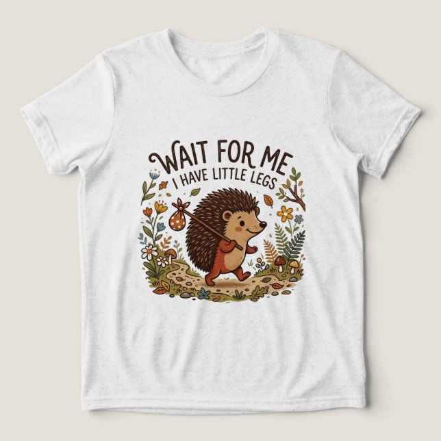 Söt Resande Igelkott med Små Ben T Shirt (Design Framsida)