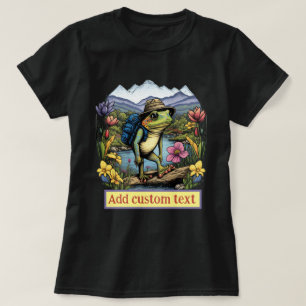 Söt Resenär groda hippie skog, Padd-Älskare T Shirt