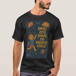 Söt Retro-Barn & Kosmisk Himmel Illustration T Shirt
